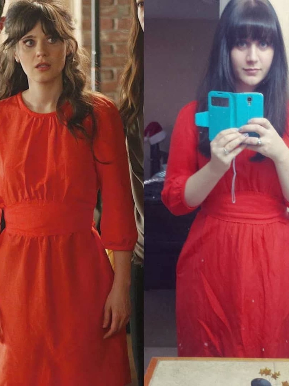 Marc By Marc Jacobs Red 3/4 Sleeve Dress